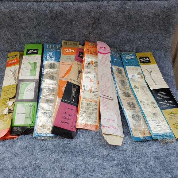 Lot Of 10 Retro MCM Talon Zippers Assorted Colors, Sizes Sewing Craft Supplies - Picture 2 of 2